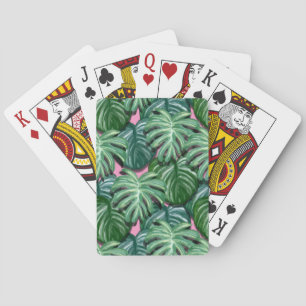 Jeu De Cartes Motif exotique Feuille tropical vert