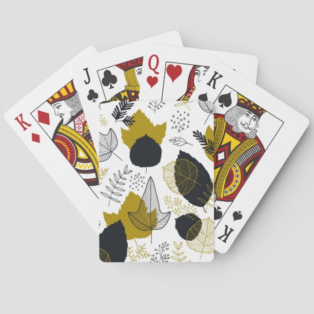 Jeu De Cartes motif feuille (dos)