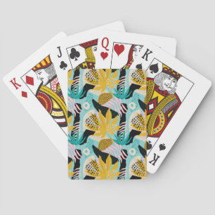 Jeu De Cartes Motif Feuille de la forêt tropicale tropicale