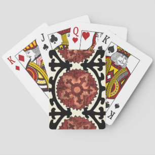 Jeu De Cartes Motif floral décoratif de style de Suzani