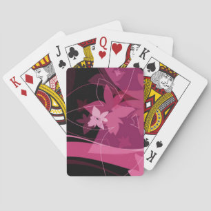 Jeu De Cartes Motif floral magenta