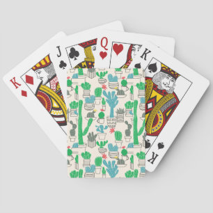 Jeu De Cartes Motif floral naturel mignon de cactus