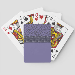 Jeu De Cartes Motif fourrure léopard violet