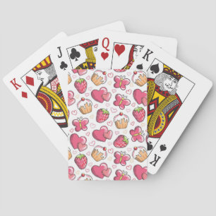 Jeu De Cartes motif gastronomique romantique