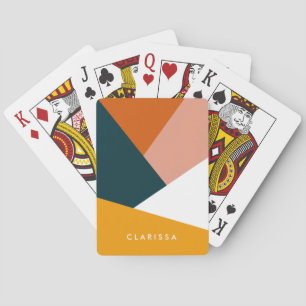 Jeu De Cartes Motif géométrique abstrait moderne de bloc de