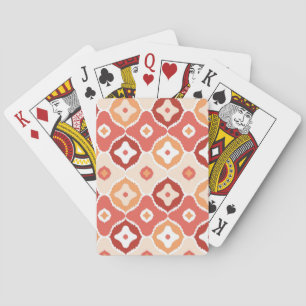 Jeu De Cartes Motif géométrique d'ikat d'or