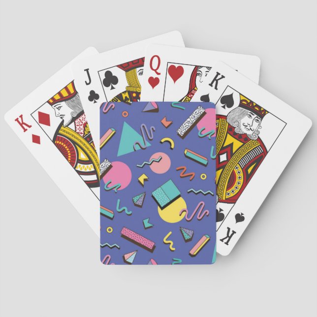Jeu De Cartes Motif géométrique rétro (dos)
