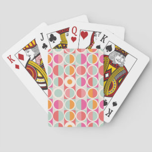 Jeu De Cartes Motif géométrique rose orange