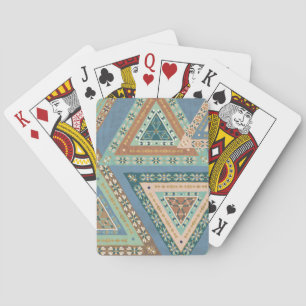Jeu De Cartes Motif indien tribal bleu extérieur de Geo X