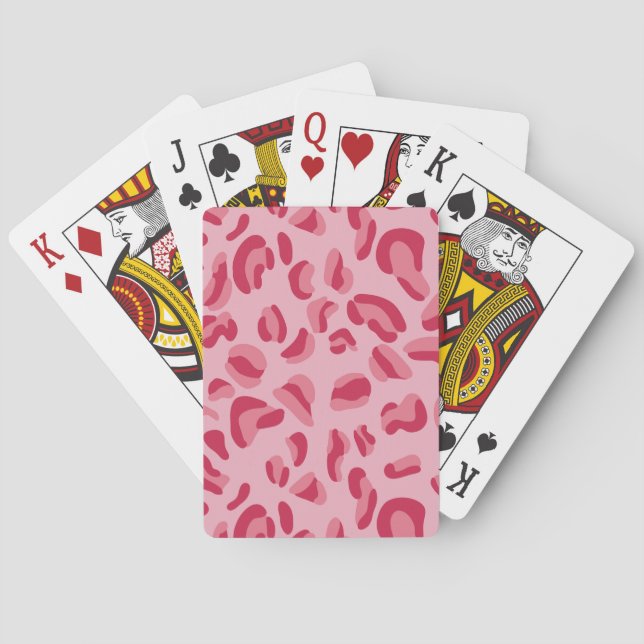 Jeu De Cartes Motif léopard rose (dos)