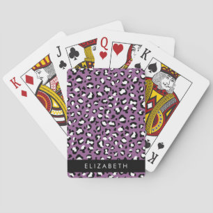 Jeu De Cartes Motif léopard, Spots, Leopard pourpre, Votre Nom