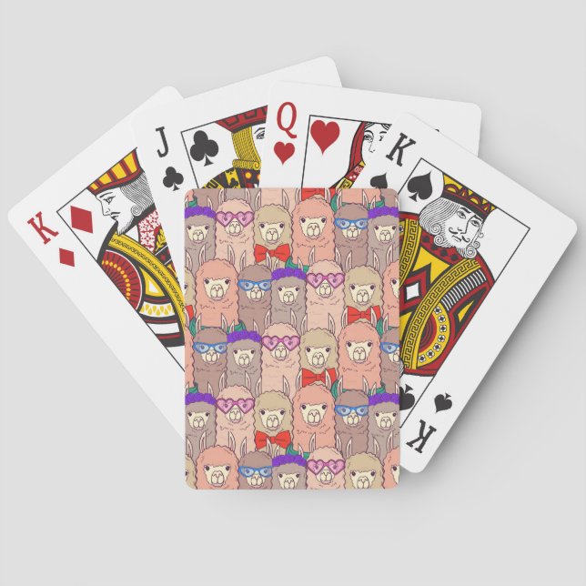 Jeu De Cartes Motif llama tendance habillée (dos)