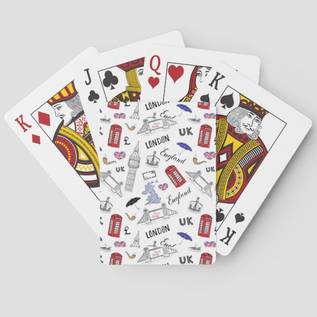 Jeu De Cartes Motif London City Doodles (dos)