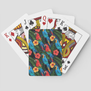 Jeu De Cartes Motif Macaw Et Hibiscus