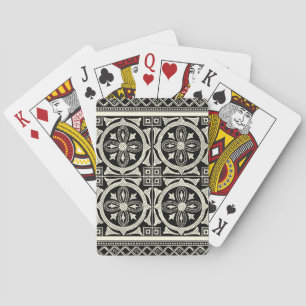 Jeu De Cartes Motif Mandala noir et blanc par Vision Studio