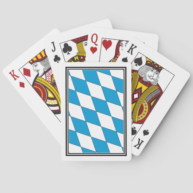 Jeu De Cartes Motif médiéval Bavière Bleue Bavière Lozengs (dos)