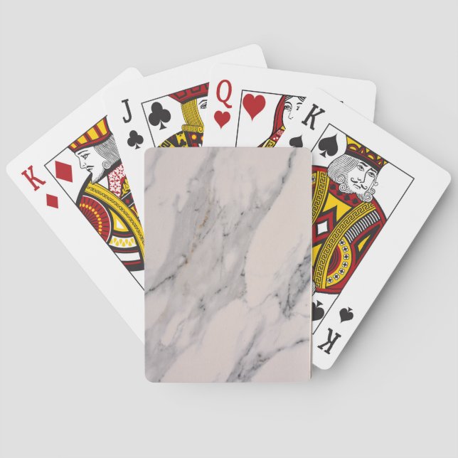 Jeu De Cartes Motif moderne en marbre noir gris rose (dos)