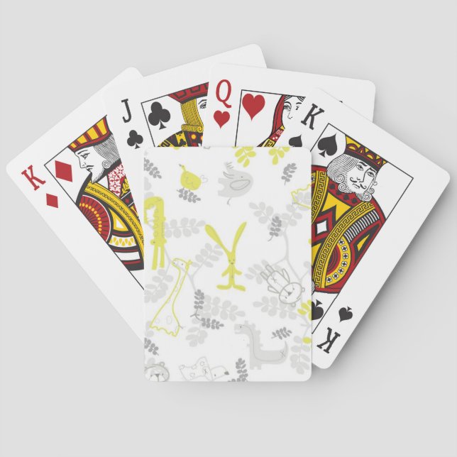 Jeu De Cartes motif montrant les animaux 2 de bébé (dos)