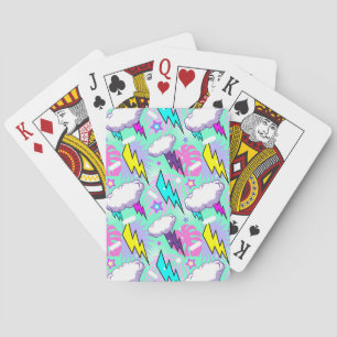 Jeu De Cartes Motif Neon Lightning Bolts & Stars