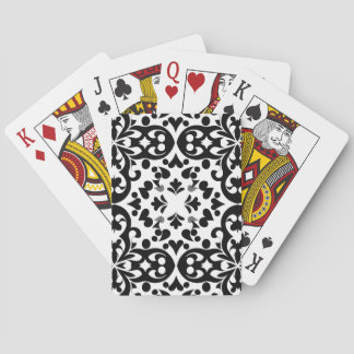 Jeu De Cartes motif noir sur fond blanc