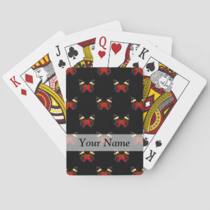 Jeu De Cartes Motif papillon rouge et noir