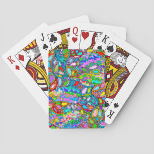 Jeu De Cartes Motif Peint À La Main Et Numériquement Art 54