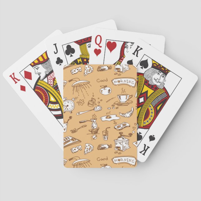 Jeu De Cartes Motif petit-déjeuner 2 (dos)