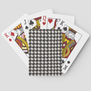 Jeu De Cartes Motif Pied-de-Poule Noir Blanc