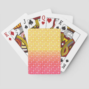 Jeu De Cartes Motif plaid dégradé jaune rouge