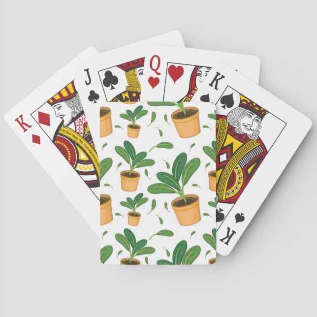 Jeu De Cartes motif plante (dos)