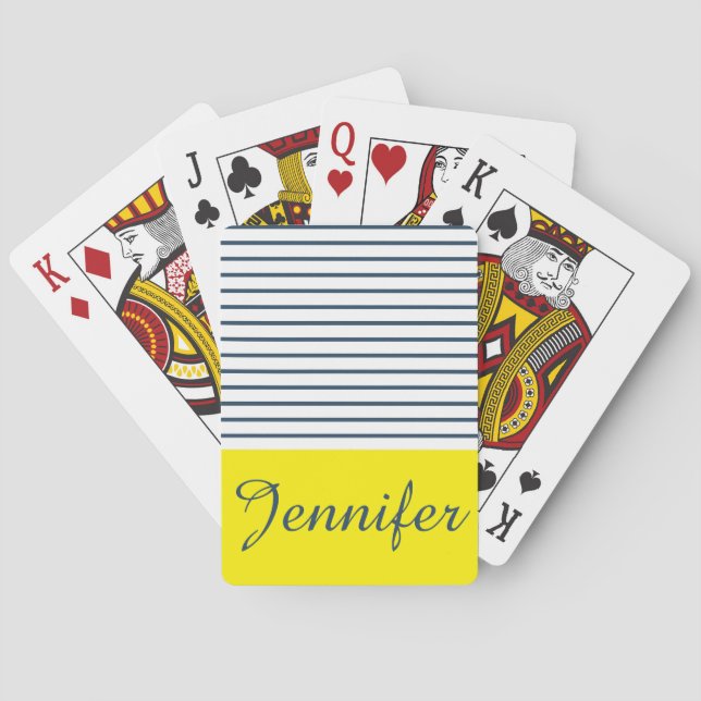 Jeu De Cartes Motif rayé moderne (dos)