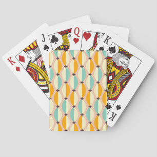 Jeu De Cartes Motif rétro symétrique avec sarcelle entrelacée