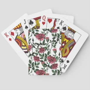 Jeu De Cartes motif rose