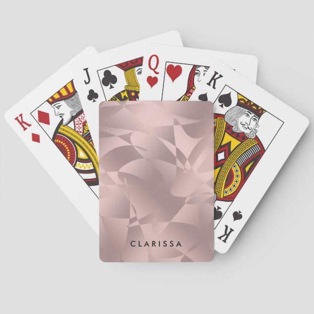 Jeu De Cartes Motif rose élégant assez élégant d'or (dos)
