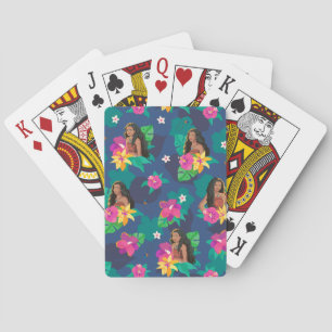 Jeu De Cartes Motif sans couture floral de Moana en live-action
