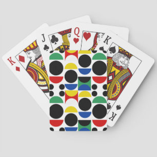 Jeu De Cartes Motif scandinave du Bauhaus du milieu du siècle