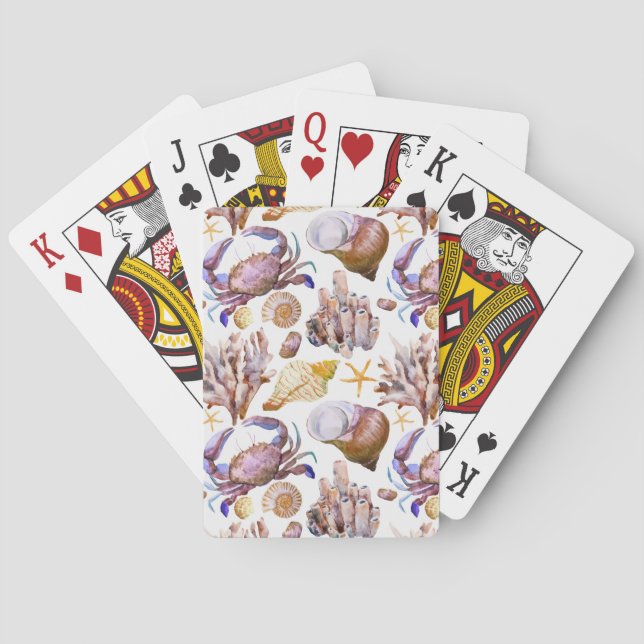 Jeu De Cartes Motif Sea Life 4 (dos)