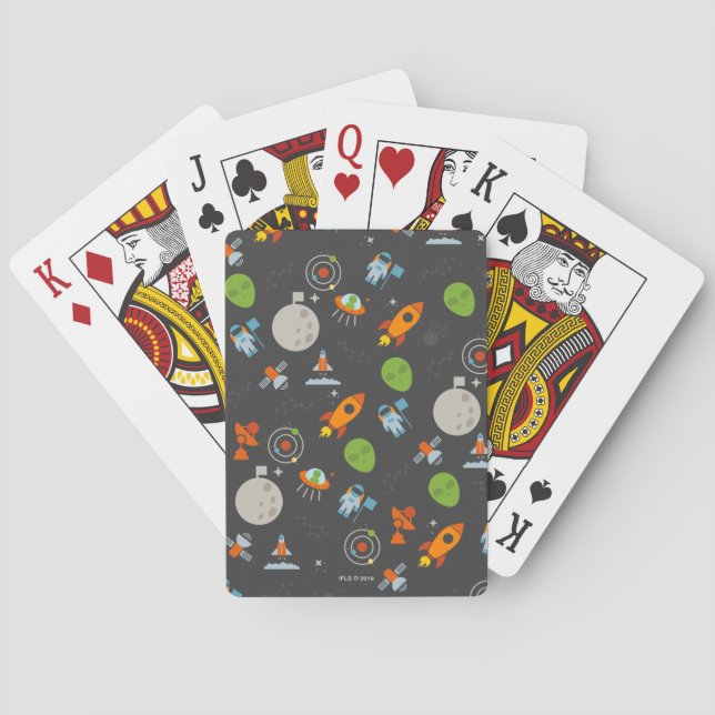 Jeu De Cartes Motif spatial (dos)