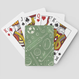 Jeu De Cartes Motif sportif vert