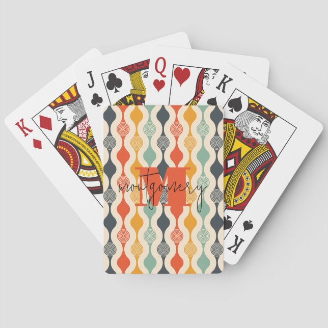 Jeu De Cartes Motif Super rétro (dos)