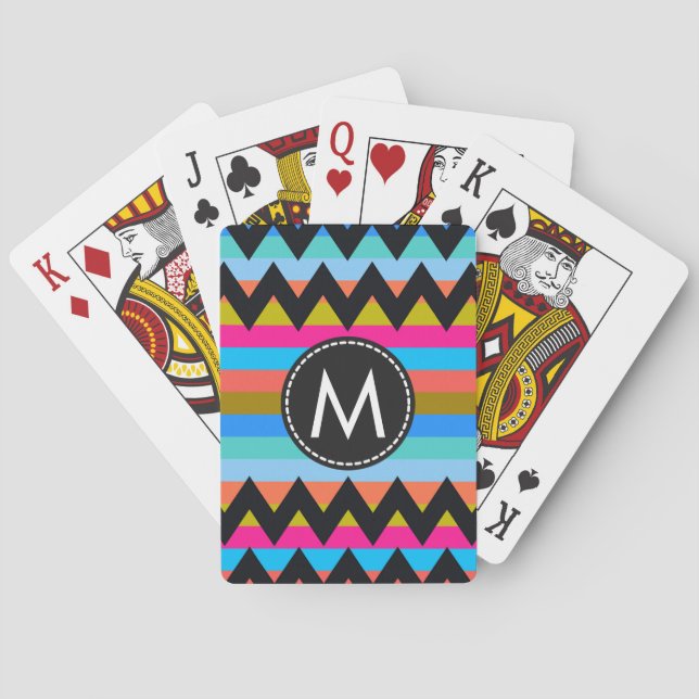 Jeu De Cartes Motif tendance Chevron Stripes #4 (dos)