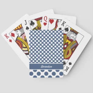 Jeu De Cartes Motif tendance nommé Blue Polka Dot