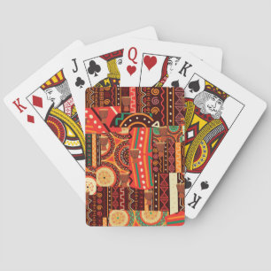 Jeu De Cartes Motif tribal Afrocentrique Kente