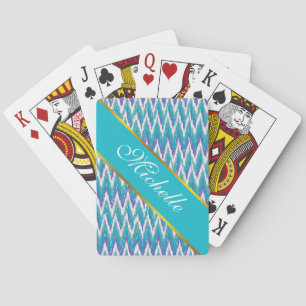 Jeu De Cartes motif turquoise et Amethyst iKat ZigZag
