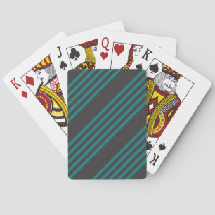 Jeu De Cartes motif turquoise et charbon de bois à cinq bandes