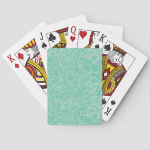 Jeu De Cartes Motif Turquoise Peony