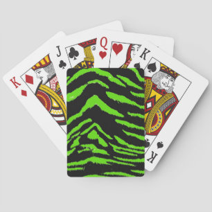 Jeu De Cartes Motif vert et noir de fourrure de tigre