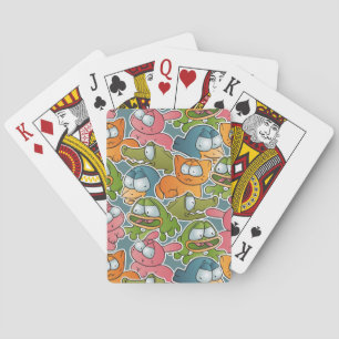 Jeu De Cartes motif vintage avec animaux de caricature