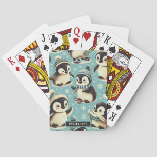 Jeu De Cartes Motif vintage Cute Penguin