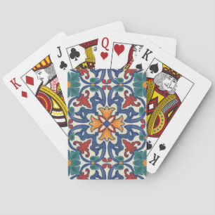 Jeu De Cartes Motif vintage portugais Azulejos Carrelage